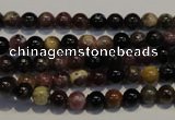 CTO399 15.5 inches 5mm round natural tourmaline gemstone beads