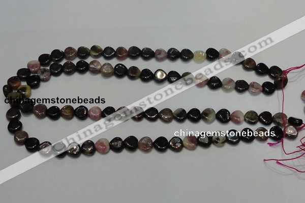 CTO40 15.5 inches 10*10mm heart natural tourmaline beads wholesale