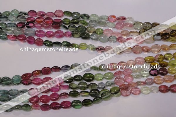 CTO420 15 inches 6*7mm oval natural tourmaline beads wholesale