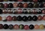 CTO451 15.5 inches 4mm round natural tourmaline gemstone beads