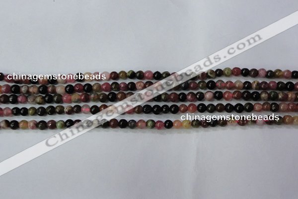 CTO451 15.5 inches 4mm round natural tourmaline gemstone beads