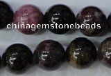 CTO458 15.5 inches 13mm round natural tourmaline gemstone beads