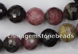 CTO46 15.5 inches 10mm faceted round natural tourmaline beads