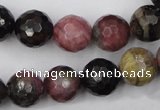 CTO46 15.5 inches 10mm faceted round natural tourmaline beads