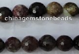 CTO464 15.5 inches 9mm faceted round natural tourmaline gemstone beads