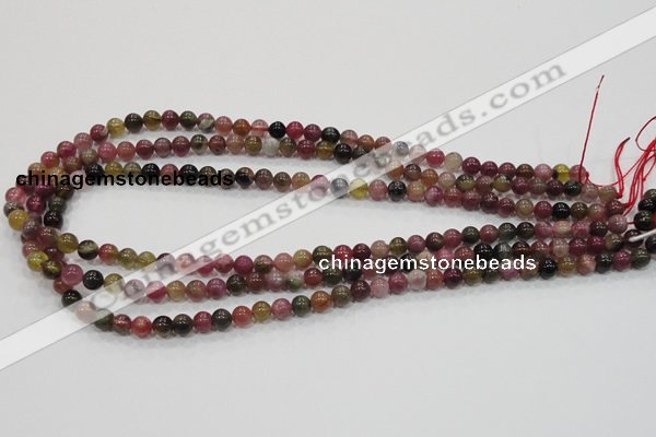 CTO60 15.5 inches 4mm round natural tourmaline gemstone beads