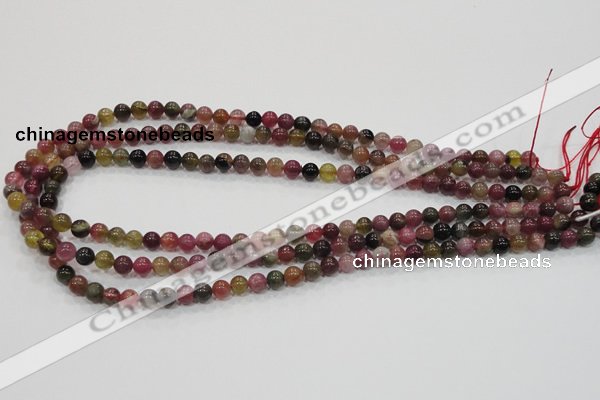 CTO61 15.5 inches 5mm round natural tourmaline gemstone beads