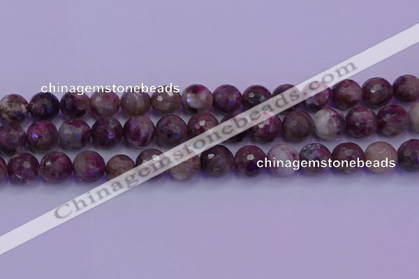 CTO616 15.5 inches 11mm faceted round tourmaline gemstone beads