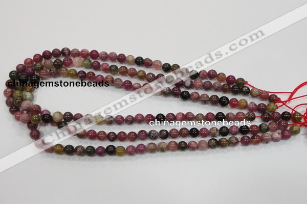 CTO63 15.5 inches 7mm round natural tourmaline gemstone beads