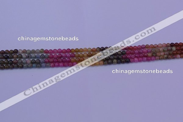 CTO630 15.5 inches 4mm round tourmaline gemstone beads wholesale