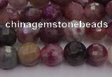 CTO635 15.5 inches 6mm faceted round tourmaline gemstone beads