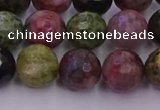 CTO637 15.5 inches 10mm faceted round tourmaline gemstone beads