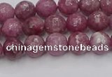 CTO657 15.5 inches 6mm faceted round Chinese tourmaline beads