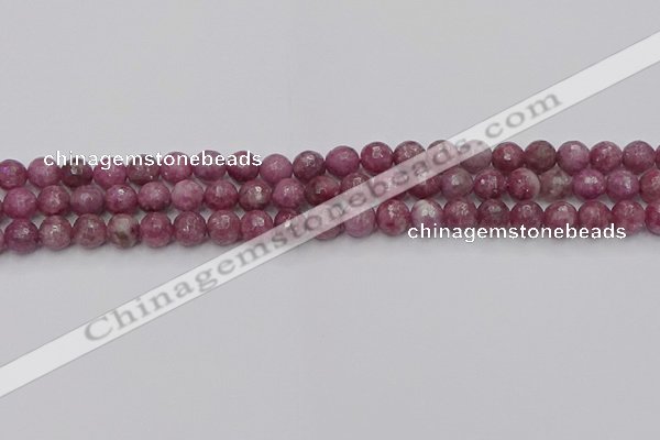 CTO657 15.5 inches 6mm faceted round Chinese tourmaline beads