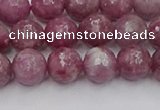 CTO658 15.5 inches 8mm faceted round Chinese tourmaline beads