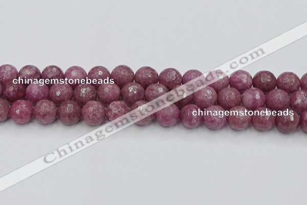 CTO660 15.5 inches 12mm faceted round Chinese tourmaline beads