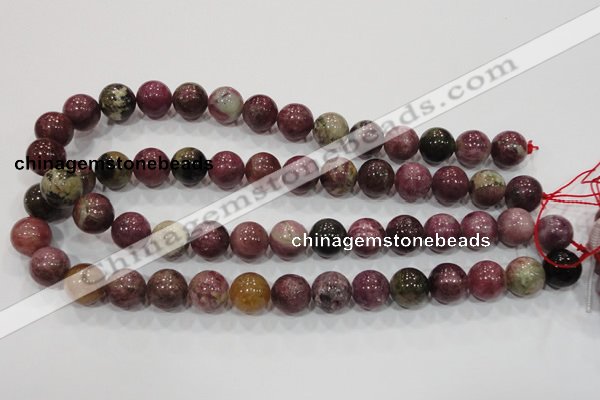 CTO67 15.5 inches 14mm round natural tourmaline gemstone beads