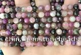 CTO676 15.5 inches 6mm faceted round natural tourmaline beads