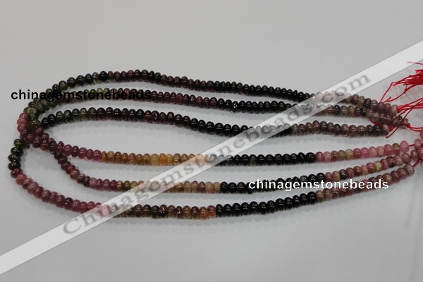 CTO68 15.5 inches 4*6mm rondelle natural tourmaline gemstone beads