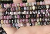 CTO680 15.5 inches 4.5*7mm - 5*8mm faceted rondelle tourmaline beads