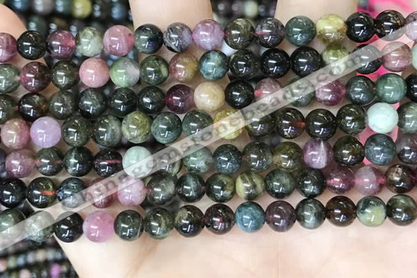 CTO696 15.5 inches 6mm round tourmaline gemstone beads