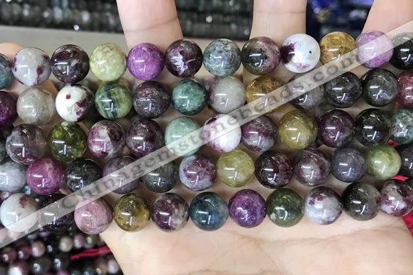 CTO698 15.5 inches 10mm round tourmaline gemstone beads