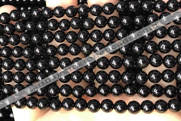 CTO701 15.5 inches 6mm round black tourmaline beads wholesale