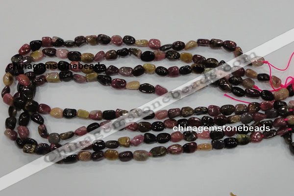 CTO71 15.5 inches 6*8mm nuggets natural tourmaline gemstone beads