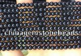 CTO710 15.5 inches 4mm round black tourmaline gemstone beads