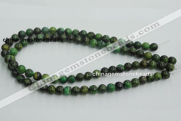 CTP04 15.5 inches 10mm round yellow green pine gemstone beads wholesale