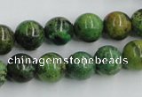 CTP05 15.5 inches 12mm round yellow green pine gemstone beads wholesale