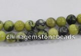 CTP100 15.5 inches 4mm round yellow pine turquoise beads wholesale