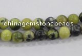 CTP101 15.5 inches 6mm round yellow pine turquoise beads wholesale