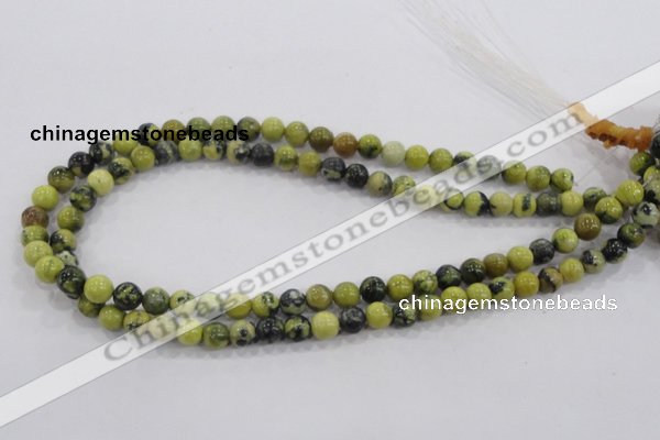 CTP101 15.5 inches 6mm round yellow pine turquoise beads wholesale