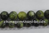 CTP103 15.5 inches 10mm round yellow pine turquoise beads wholesale