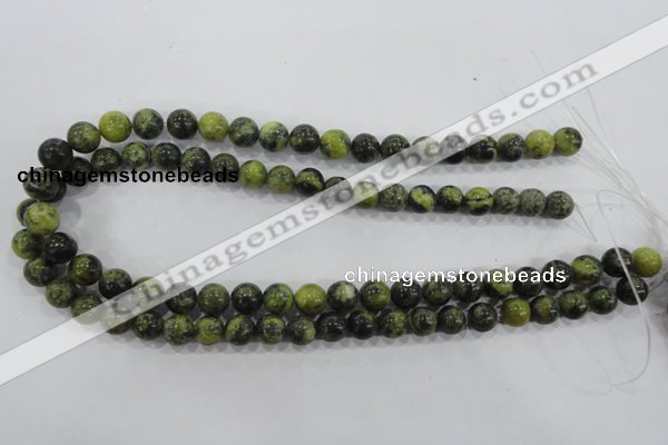 CTP103 15.5 inches 10mm round yellow pine turquoise beads wholesale