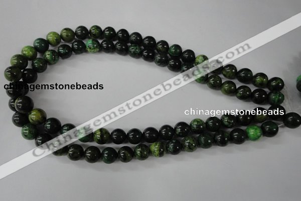 CTP203 15.5 inches 10mm round yellow pine turquoise beads wholesale