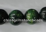 CTP207 15.5 inches 18mm round yellow pine turquoise beads wholesale