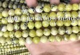 CTP223 15.5 inches 10mm round yellow turquoise beads wholesale