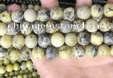 CTP225 15.5 inches 14mm round yellow turquoise beads wholesale