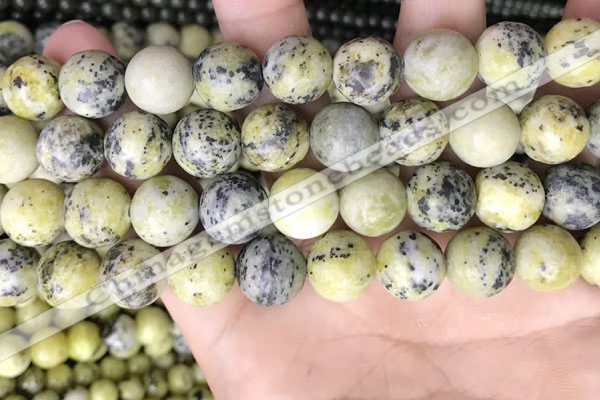 CTP225 15.5 inches 14mm round yellow turquoise beads wholesale