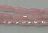 CTR01 15.5 inches 6*16mm faceted teardrop rose quartz beads