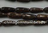 CTR05 15.5 inches 6*16mm faceted teardrop bronzite gemstone beads