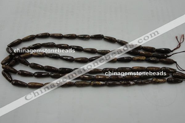 CTR05 15.5 inches 6*16mm faceted teardrop bronzite gemstone beads