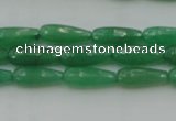 CTR07 15.5 inches 6*16mm faceted teardrop green aventurine beads