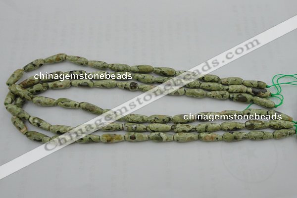 CTR09 15.5 inches 6*16mm faceted teardrop rhyolite gemstone beads