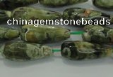 CTR101 15.5 inches 8*20mm faceted teardrop rhyolite gemstone beads