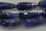 CTR112 15.5 inches 8*20mm faceted teardrop sodalite beads