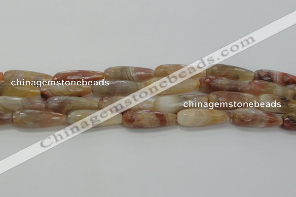 CTR141 15.5 inches 10*30mm faceted teardrop yellow agate beads