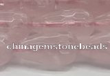 CTR159 15.5 inches 10*20mm faceted teardrop rose quartz beads